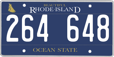 RI license plate 264648