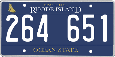 RI license plate 264651