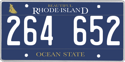 RI license plate 264652