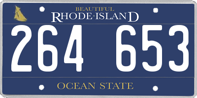RI license plate 264653