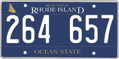 RI license plate 264657