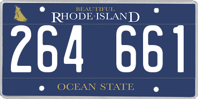 RI license plate 264661