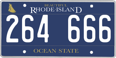 RI license plate 264666