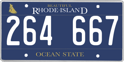 RI license plate 264667