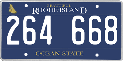 RI license plate 264668