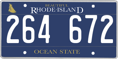 RI license plate 264672