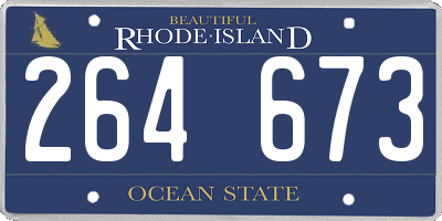 RI license plate 264673