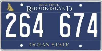 RI license plate 264674