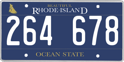 RI license plate 264678