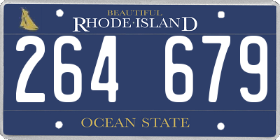 RI license plate 264679
