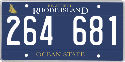 RI license plate 264681
