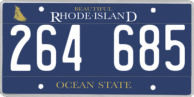 RI license plate 264685