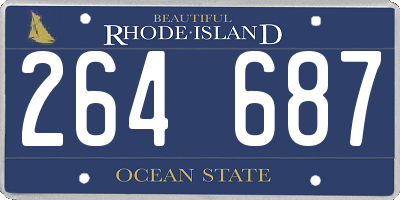 RI license plate 264687