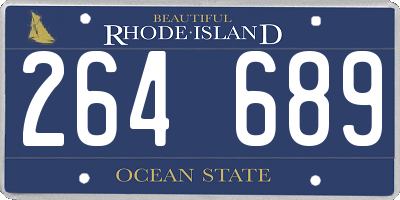 RI license plate 264689