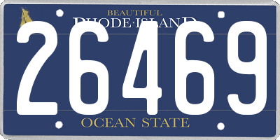 RI license plate 26469