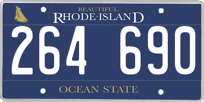 RI license plate 264690