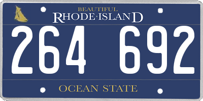 RI license plate 264692