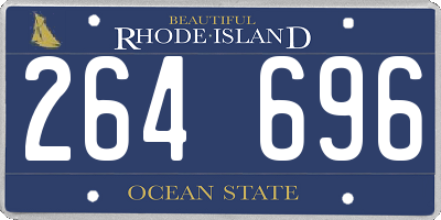 RI license plate 264696