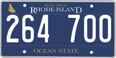 RI license plate 264700