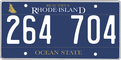 RI license plate 264704