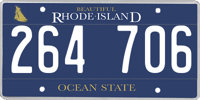 RI license plate 264706