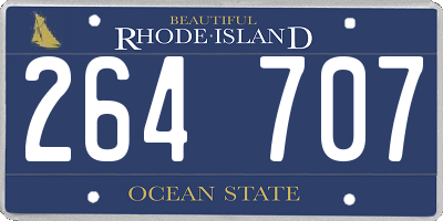 RI license plate 264707