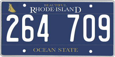 RI license plate 264709