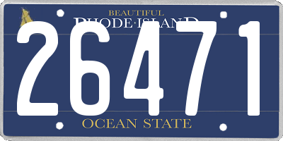 RI license plate 26471