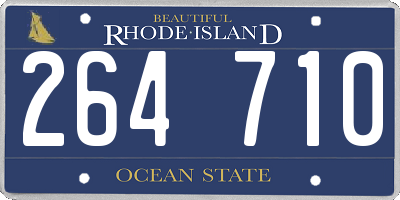 RI license plate 264710