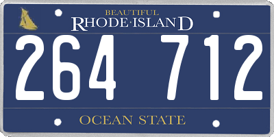 RI license plate 264712