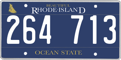RI license plate 264713
