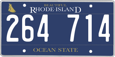 RI license plate 264714