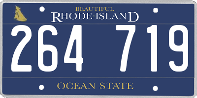 RI license plate 264719