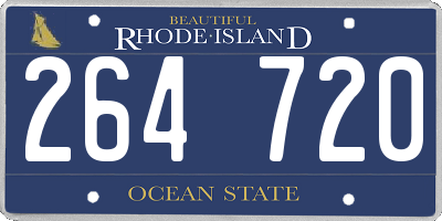 RI license plate 264720
