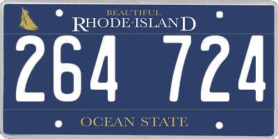 RI license plate 264724
