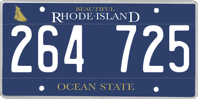 RI license plate 264725