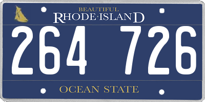 RI license plate 264726