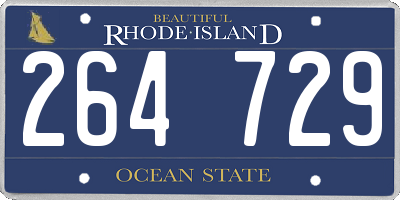 RI license plate 264729