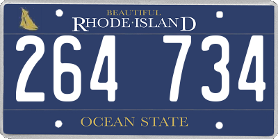 RI license plate 264734