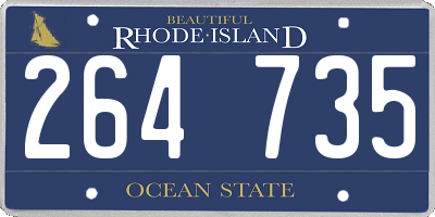 RI license plate 264735