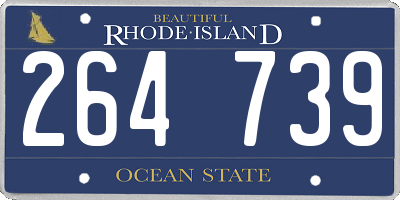RI license plate 264739