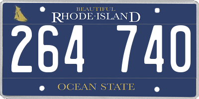 RI license plate 264740