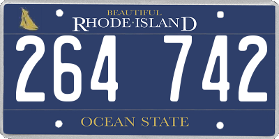 RI license plate 264742