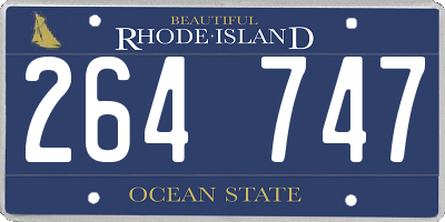 RI license plate 264747