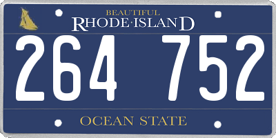 RI license plate 264752