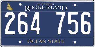 RI license plate 264756