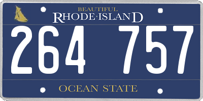 RI license plate 264757