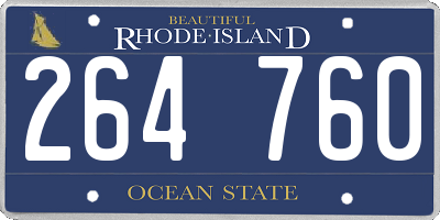 RI license plate 264760