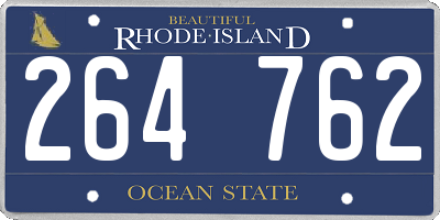RI license plate 264762