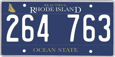 RI license plate 264763